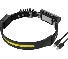Brennenstuhl LuxPremium black / Latarka czołowa z czujnikiem / 500 lm / LED / Li- ION 2600 mAh / IP44