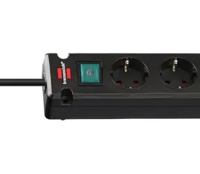 Brennenstuhl Bremounta black / Przedłużacz / 5x gniazdo / 2x USB-C / 3 m / włącznik/wyłącznik