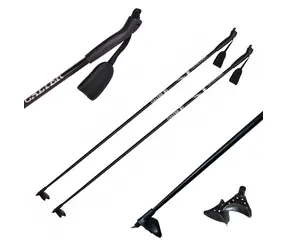 Kije do narciarstwa biegowego CALTER X-SNOW 125 cm czarne / aluminium 6061 / średnica 16 mm / uchwyt z tworzywa sztucznego