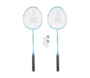 Zestaw do badmintona RULYT jasnoniebieski / 2 rakiety 24 cm / 2 piłki / Torba podróżna