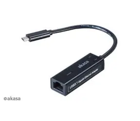 Akasa AK-CBCA07-15BK / USB-C to Gigabit Ethernet adapter / RJ45 / 15 cm