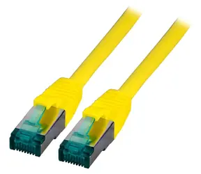 Kabel krosowy EFB Cat6A S/FTP żółty / Kabel krosowy / 7,5 m / RJ-45 / LSZH