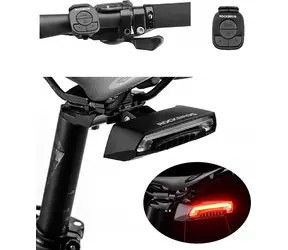Rockbros LKWD-R1 czarny / Lampa tylna rowerowa / Laser / Pilot zdalnego sterowania / Ładowanie USB-A