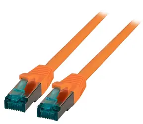 EFB pomarańczowy (MK6001.15O) / Kabel krosowy / Cat6A S/FTP / 15 m / RJ-45 / LSZH