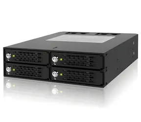 Icy Dock MB994SK-1B czarny / Płyta montażowa do 4X dysków twardych/SSD 2,5" / SATA/SAS / Hot-Swap / 1 dysk 5,25"