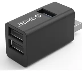 Orico MINI-U32L-BK-BP czarny / hub USB / 3x USB-A / 1x USB 3.1 Gen1 / 2x USB 2.0 / obudowa aluminiowa