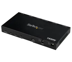 Rozdzielacz HDMI StarTech 1×2 ze skalerem czarny / Rozdzielacz HDMI / 4K 60Hz / HDMI 2.0 / Dźwięk 7.1