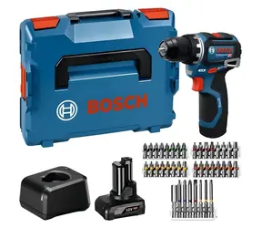 BOSCH GSR 12V-32 Professional / Wiertarko-wkrętarka akumulatorowa / 12 V / 32 Nm / 2x 2,0/4,0 Ah / L-BOXX