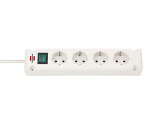 Brennenstuhl Bremounta biały / Przedłużacz / 4 gniazda / 1,5 m / 3500 W / zabezpieczenie przed dziećmi