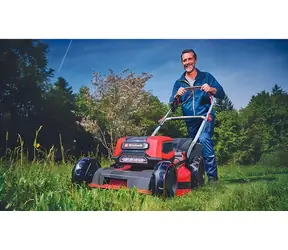 Einhell Professional GP-CM 36/47 S Li BL czerwony/czarny / Kosiarka akumulatorowa / 36 V / 4× 4,0 Ah / napęd na tylne koła