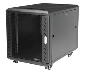 StarTech Open Frame 12U czarny / Stojak stojący / 19" / głębokość 900 mm / nośność 800 kg / mobilny
