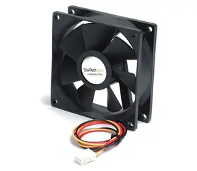 Wentylator cichy StarTech 80 mm czarny / Wentylator / 80x80x25 mm / -10 do 80 °C / plastik