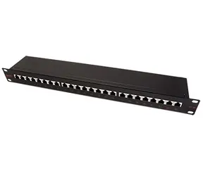 Roline Patch panel 19" STP czarny / Patch panel / CAT.5E / 24 porty / 1U