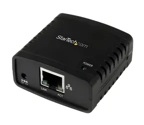 Serwer wydruku USB StarTech / Serwer wydruku / 1x RJ-45 / 1x USB 2.0 / LPR / czarny