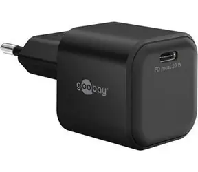 Goobay Nano 20W czarny / Zasilacz / 1x USB-C / USB-C PD / GaN / 20W