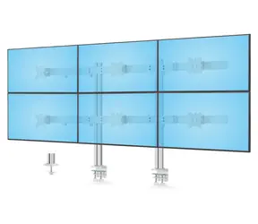 Uchwyt biurkowy StarTech Six-Monitor, biały / Uchwyt na 6 monitorów / 17-32" / nośność 48 kg / obrót 360°