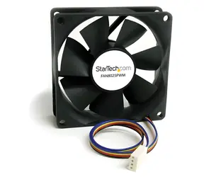 Wentylator obudowy PC StarTech 80 mm czarny / Wentylator / 80x80x25 mm / PWM / Molex 4-pin