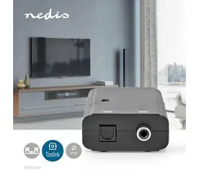Cyfrowy konwerter audio Nedis , czarny / Konwerter audio / Wejście S/PDIF / Wyjście Toslink / Zasilacz USB