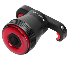 Rockbros Q5 czarny / Lampa tylna rowerowa / Inteligentne światło hamowania
