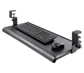 Tacka na klawiaturę i TRAY StarTech CLAMP1 czarna / Tacka na klawiaturę i myszkę / Mocowanie zaciskowe / Wysokość 32 mm