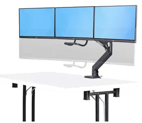 Uchwyt biurkowy StarTech do 3 monitorów, czarny, srebrny / Stojak na 3 monitory / do 27" / nośność 18 kg / VESA