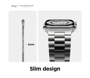 Elago Metal Band srebrny / Pasek do Apple Watch / 40/41/42 mm