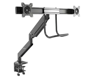 StarTech Heavy-Duty czarny / Uchwyt na dwa monitory / 17-32" / Synchronizacja wysokości / Nośność 16 kg / Stal