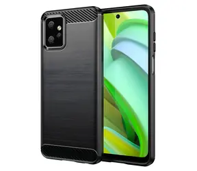 Hurtel Carbon Case czarny / Etui / Motorola Moto G Power (2023) / Włókno węglowe
