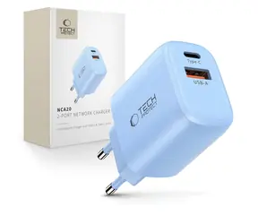 Tech-Protect NCA20 niebieski / Ładowarka / PD 20 W / USB-A QC 3.0