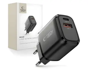 Tech-Protect NCA30 czarny / Ładowarka / USB-C PD 30 W / USB-A QC 3.0