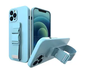 Hurtel Rope Case niebieski / Etui z łańcuszkiem / Samsung Galaxy A12