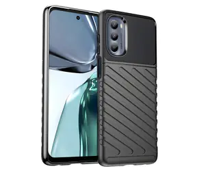 Etui Hurtel Thunder czarne / Wytrzymałe silikonowe etui / Motorola Moto G62 5G