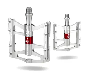 Rockbros JT410 srebrny / Pedały rowerowe / 4 łożyska