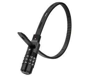 Rockbros 3240001001 czarny / Zamek rowerowy szyfrowy / 0,5 m