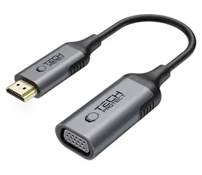 Tech-Protect UltraBoost czarny / Adapter / HDMI - VGA / Full HD 60Hz