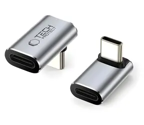Tech-Protect UltraBoost AA03 szary / Adapter / USB-C / Kątowy