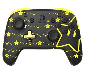 PDP Rematch GLOW Super Star czarno-żółty / Kontroler do gier / bezprzewodowy / Nintendo Switch / Świeci w ciemności / Czas pracy baterii 40 godz.
