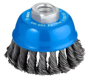 BOSCH PRO Metal Heavy / Szczotka druciana / średnica 75 mm / grubość drutu 0,5 mm / M14