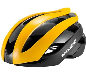 Rockbros 10110004005 żółto-czarny / Kask rowerowy / rozmiar L