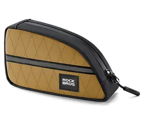 Torba na ramę roweru Rockbros Triangle brązowa / Torba rowerowa / pojemność 0,8 l