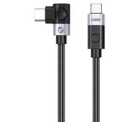 Orico CW240 czarny / Kabel USB-C - USB-C / wygięty / PD 240W / 2 m