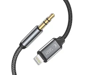 Tech-Protect UltraBoost czarny / Kabel / Lightning - Jack 3,5 mm / 1 m