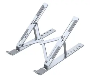 Podstawka pod laptopa Unitek srebrna / Podstawka pod laptopa / aluminiowa / regulowana / pochylenie 13-41°