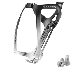 Koszyk na bidon ROCKBROS RKL02 czarno-srebrny / Kolarstwo / Aluminium