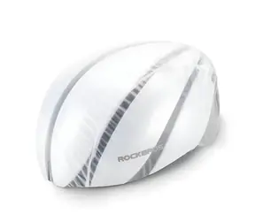 Rockbros 20001W biały / Płaszcz przeciwdeszczowy na kask / Wodoodporny