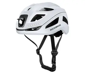 Rockbros ZK-077 biały / Kask rowerowy / zintegrowane oświetlenie LED / rozmiar 57-61 cm