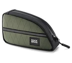 ROCKBROS Torba na ramę roweru Triangle 0,8 l zielona / Mocowanie na ramę