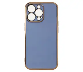 Hurtel Lighting Color Case niebieski, złota ramka / Etui / Samsung Galaxy A12 5G