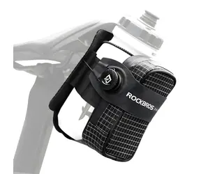 Rockbros P010 czarny / Torba podsiodłowa z uchwytem na butelkę / 0,2 l / 0,6 l