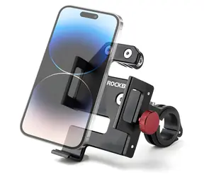 Uchwyt na telefon rowerowy Rockbros czarny / uchwyt na telefon na kierownicę / uniwersalny zacisk